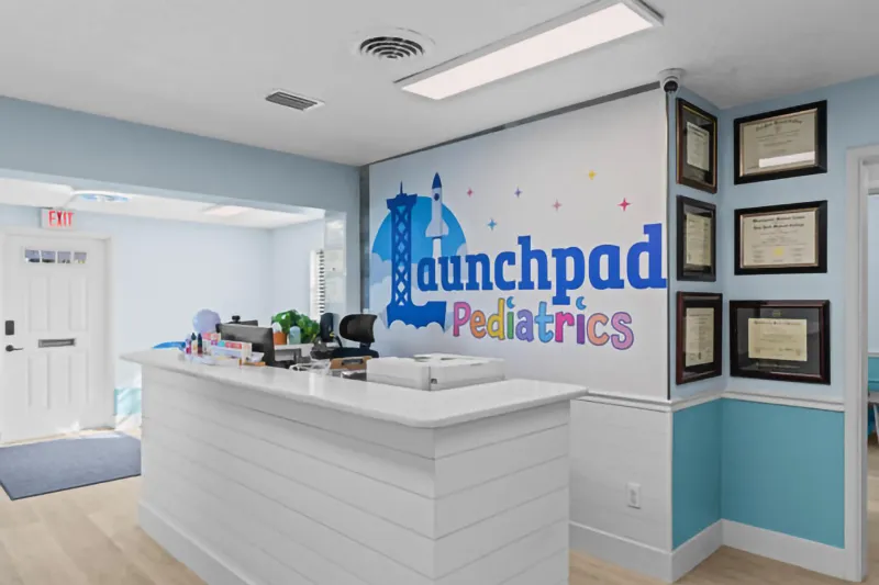 Launchpad Pediatrics reception desk