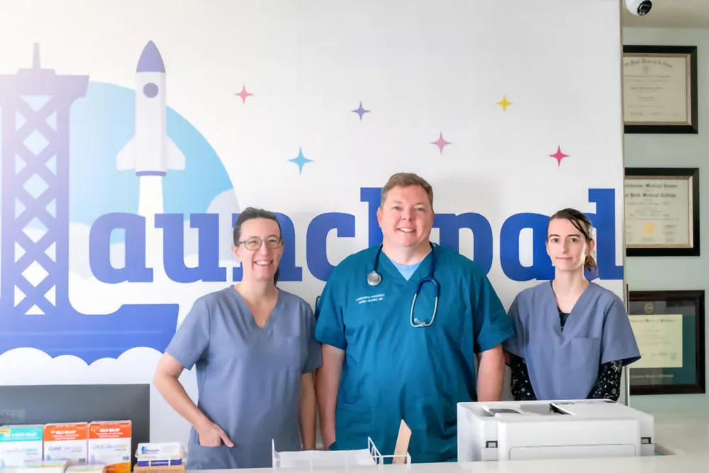 The staff at Launchpad Pediatrics